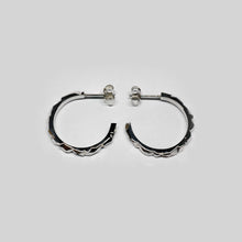 Load image into Gallery viewer, Geode Earring Hoops - White Platinum
