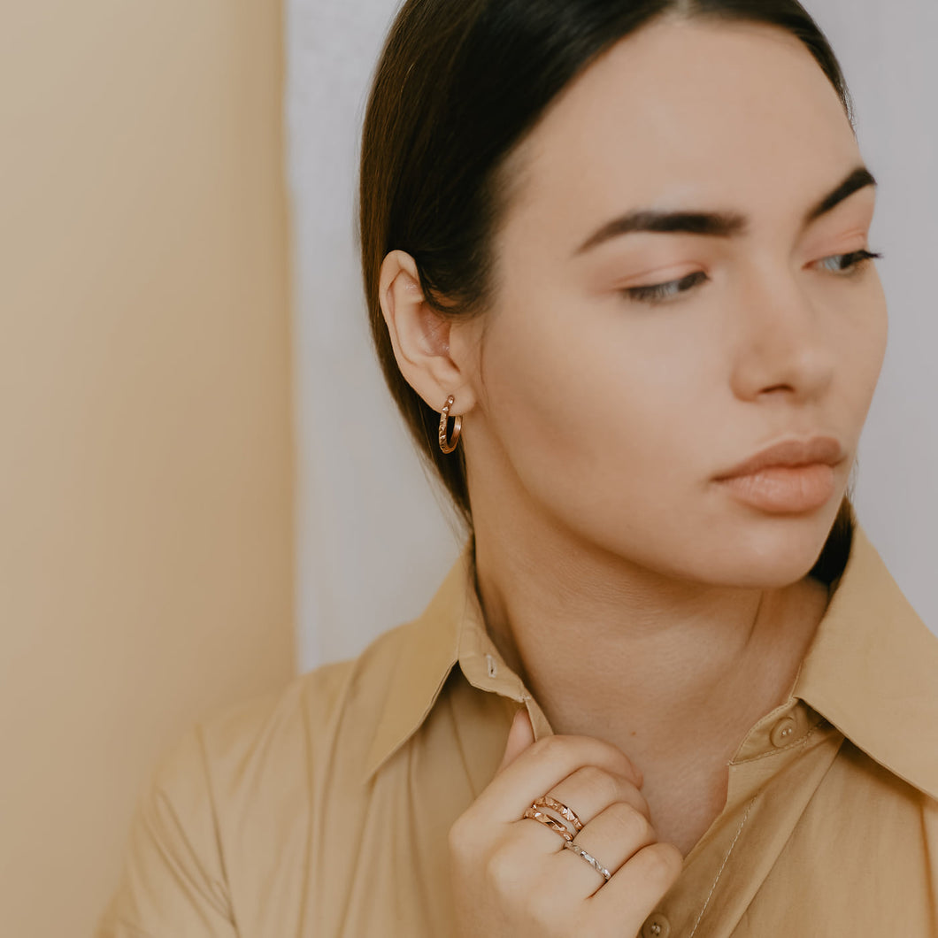 Double Geode Band - Rose Gold