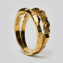 Load image into Gallery viewer, Double Geode Band - Yellow Gold

