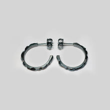 Load image into Gallery viewer, Geode Earring Hoops - Midnight Blue
